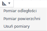 Widok opcji pomiarów na mapie